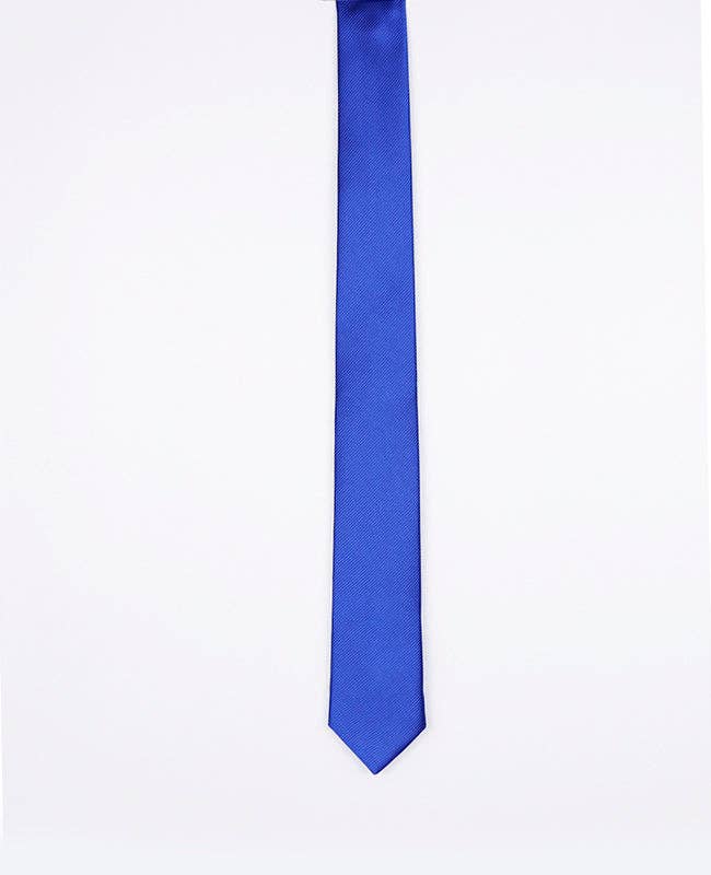 Cravatta Blu n°3 Uomo in Poliestere «Lucien»