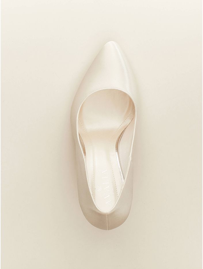 Scarpe da sposa mod. Astra - Raso bianco panna