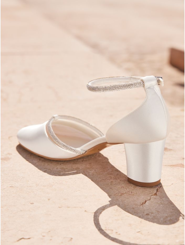 Scarpe da sposa mod. NEL - Raso panna tg.38