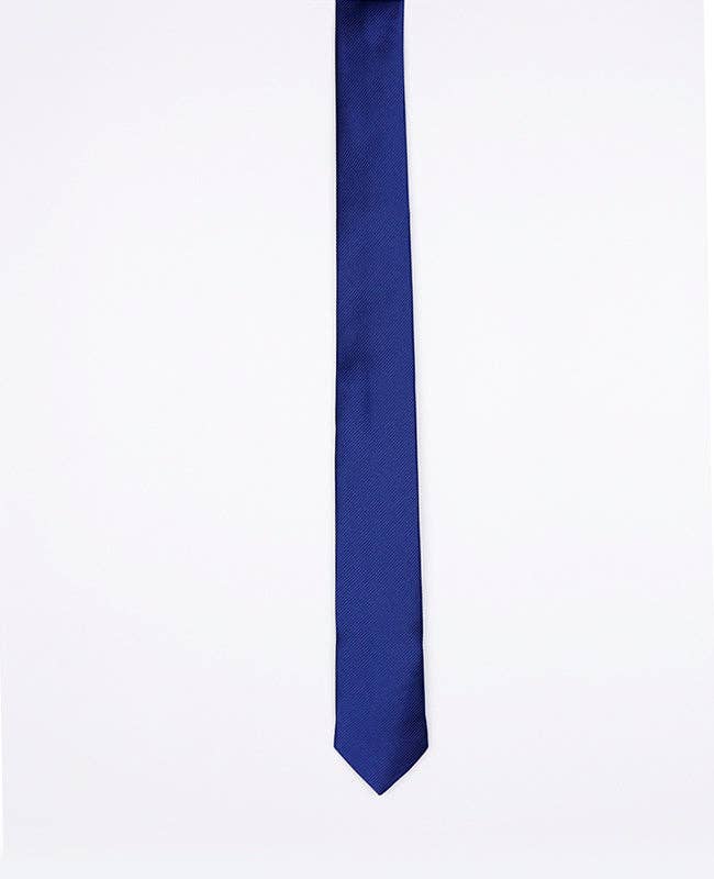 Cravatta Blu n°2 Uomo in Poliestere «Lucien»