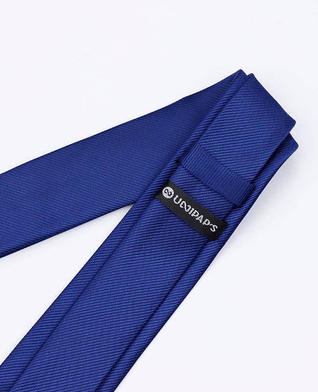Cravatta Blu n°2 Uomo in Poliestere «Lucien»