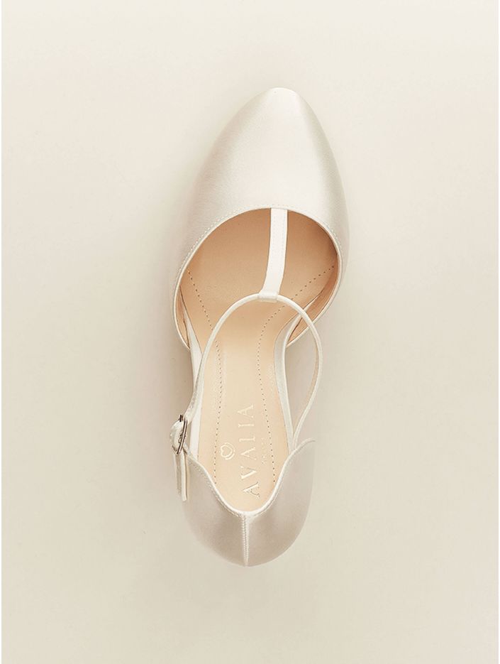Scarpe da sposa mod. Coco - Raso panna tg.38