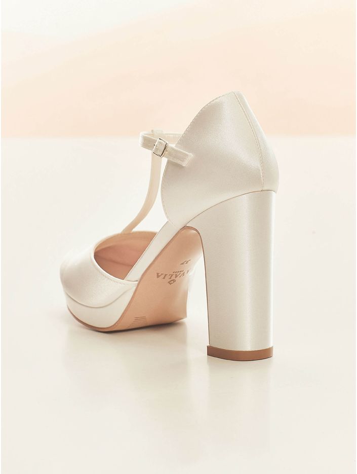 Scarpe da sposa mod. Coco - Raso panna tg.38
