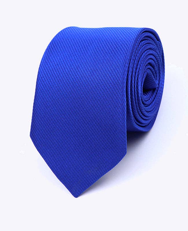 Cravatta Blu n°3 Uomo in Poliestere «Lucien»